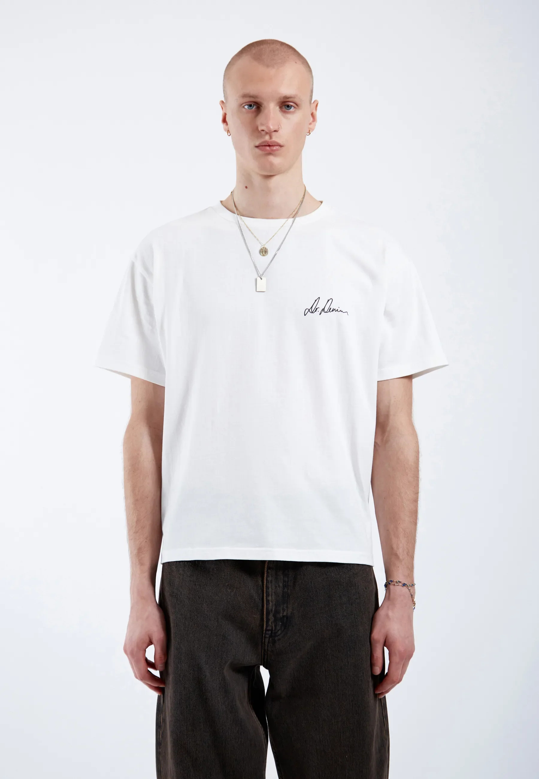 Bace Tee - Off White Small Script