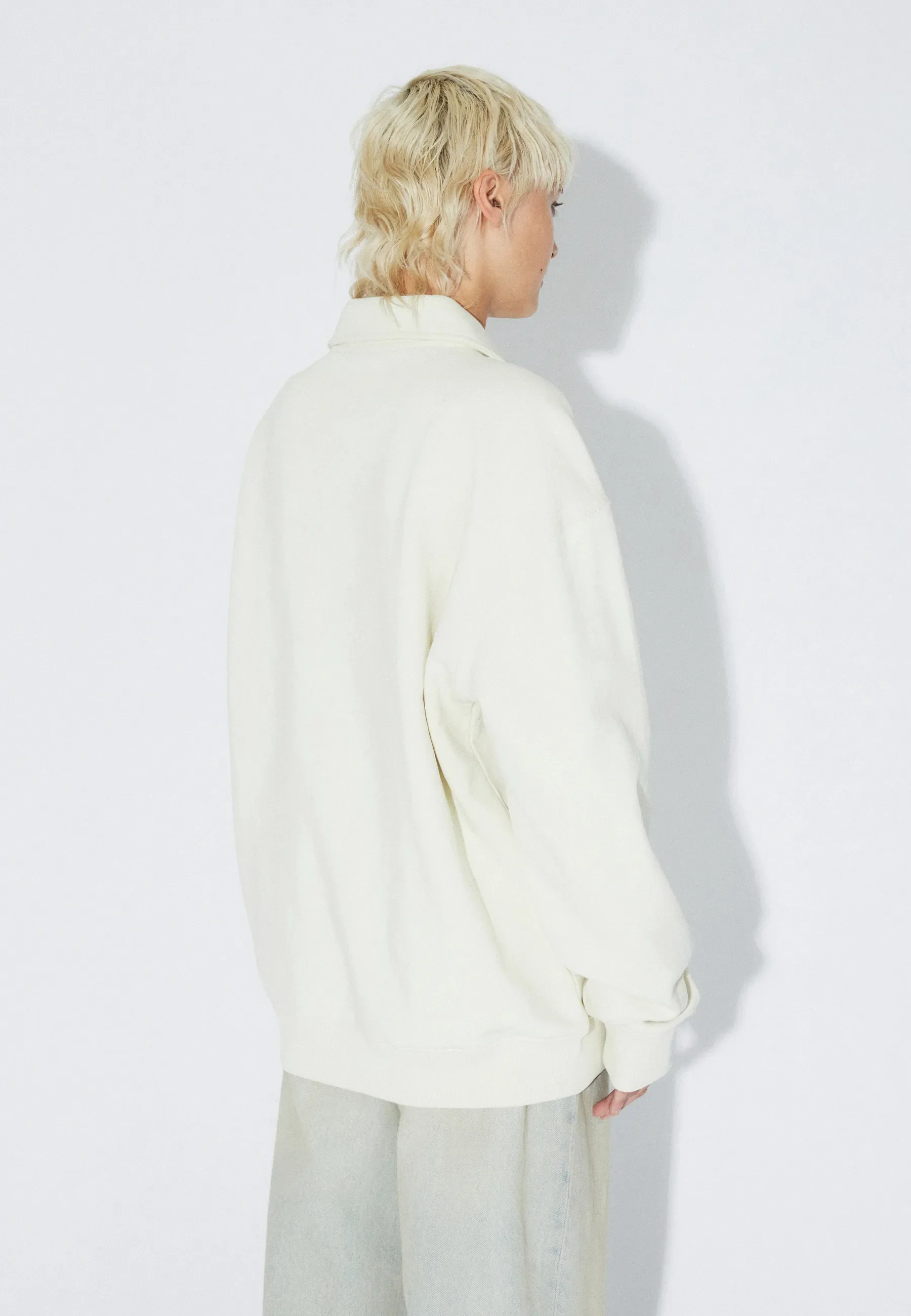 Brady Collar Sweatshirt - Ecru Mono - Image 13