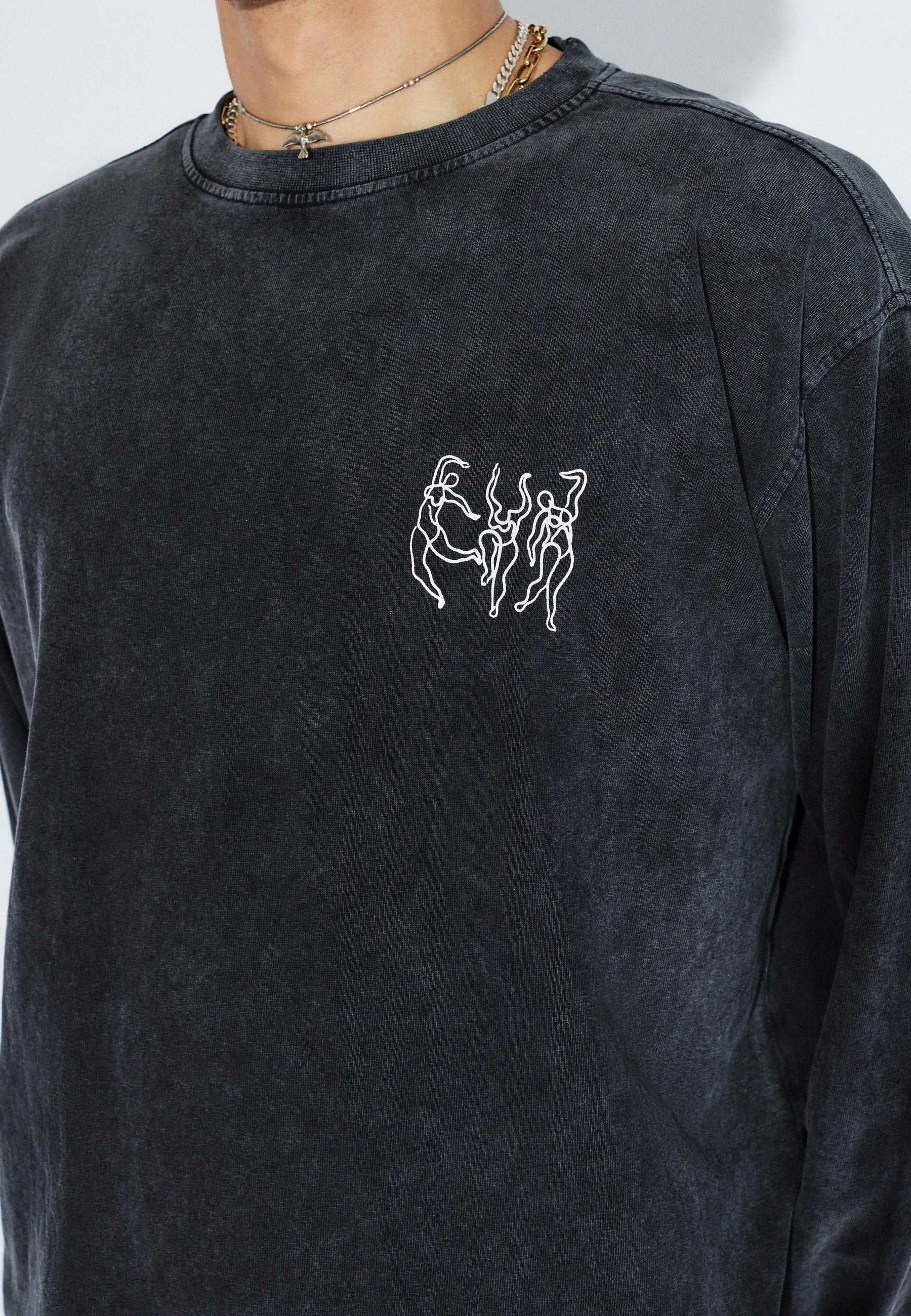 Caiden Long Sleeve - Washed Black Dance - Image 6
