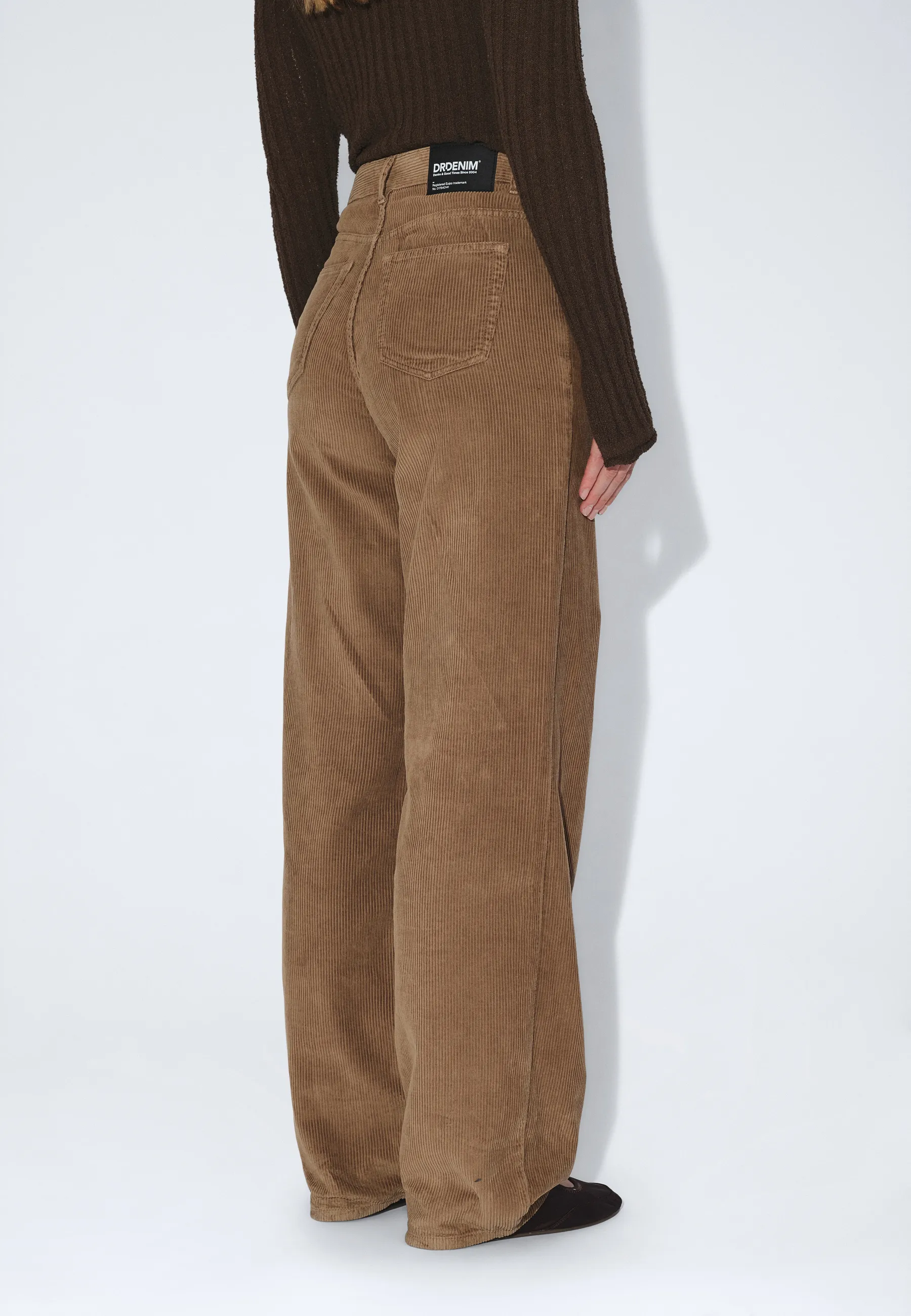 Donna High Relaxed - Washed Khaki Cord - Image 7