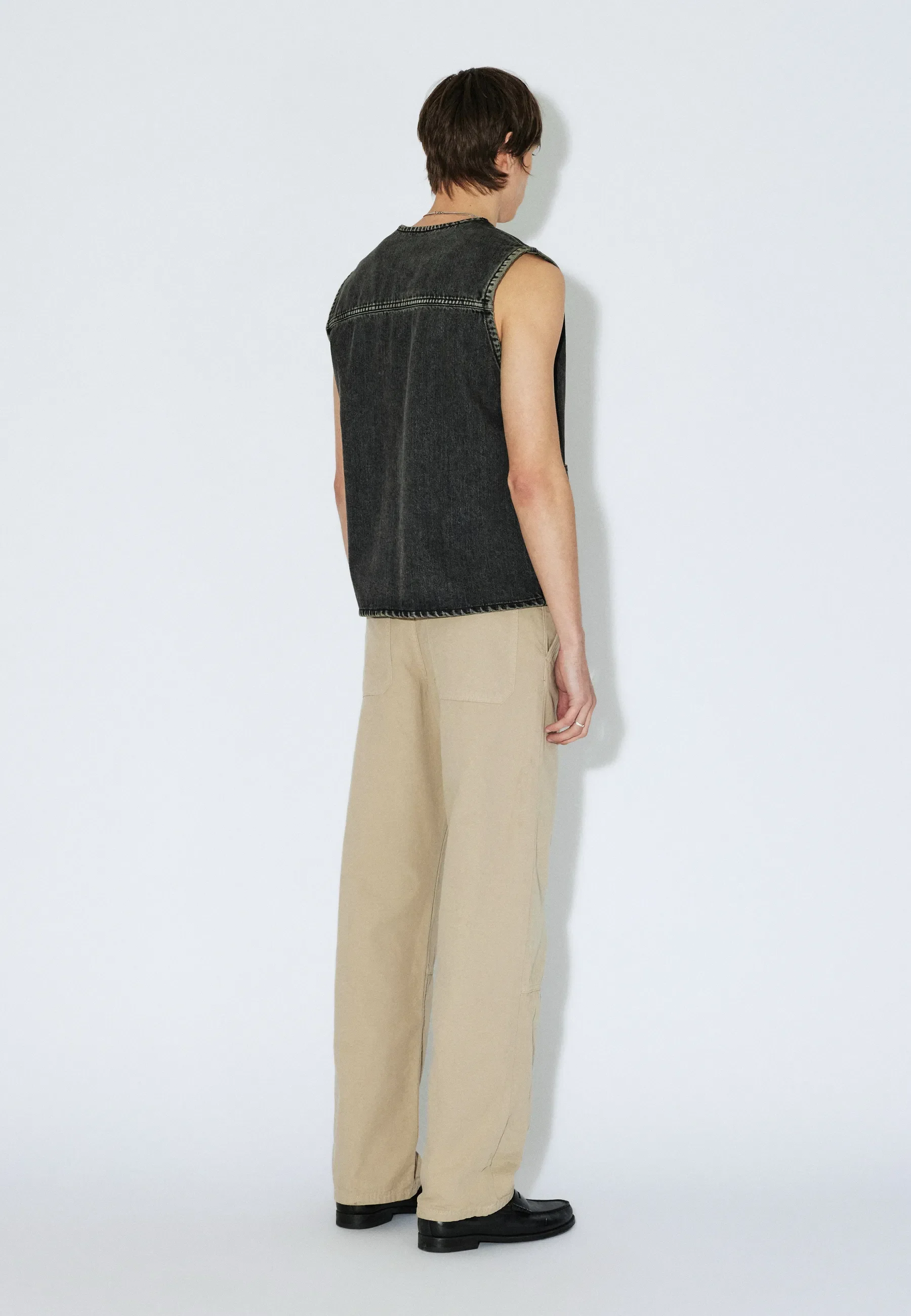 Enver Worker Vest - Aged Black - Image 11