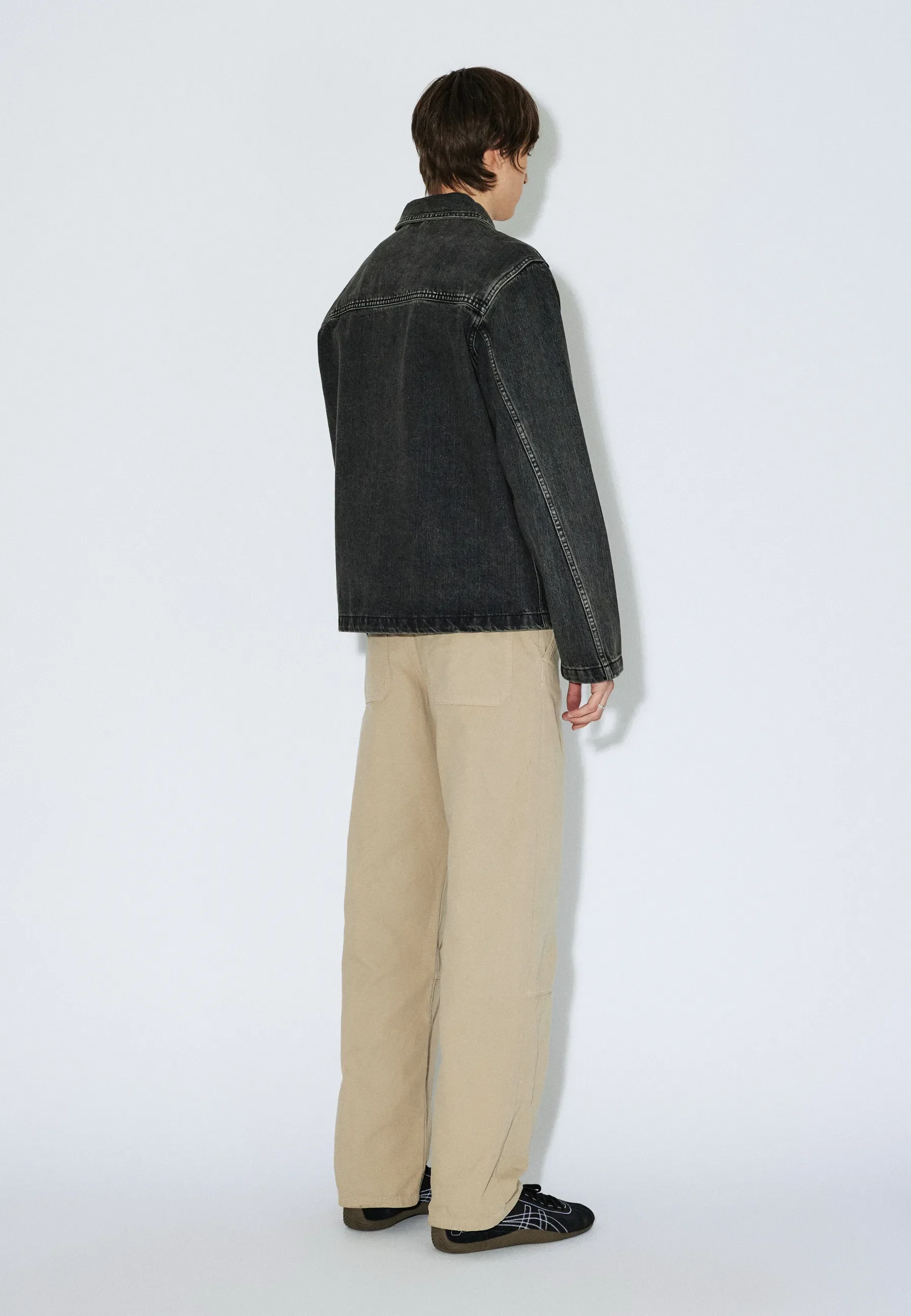 Evon Worker Jacket - Aged Black - Image 12