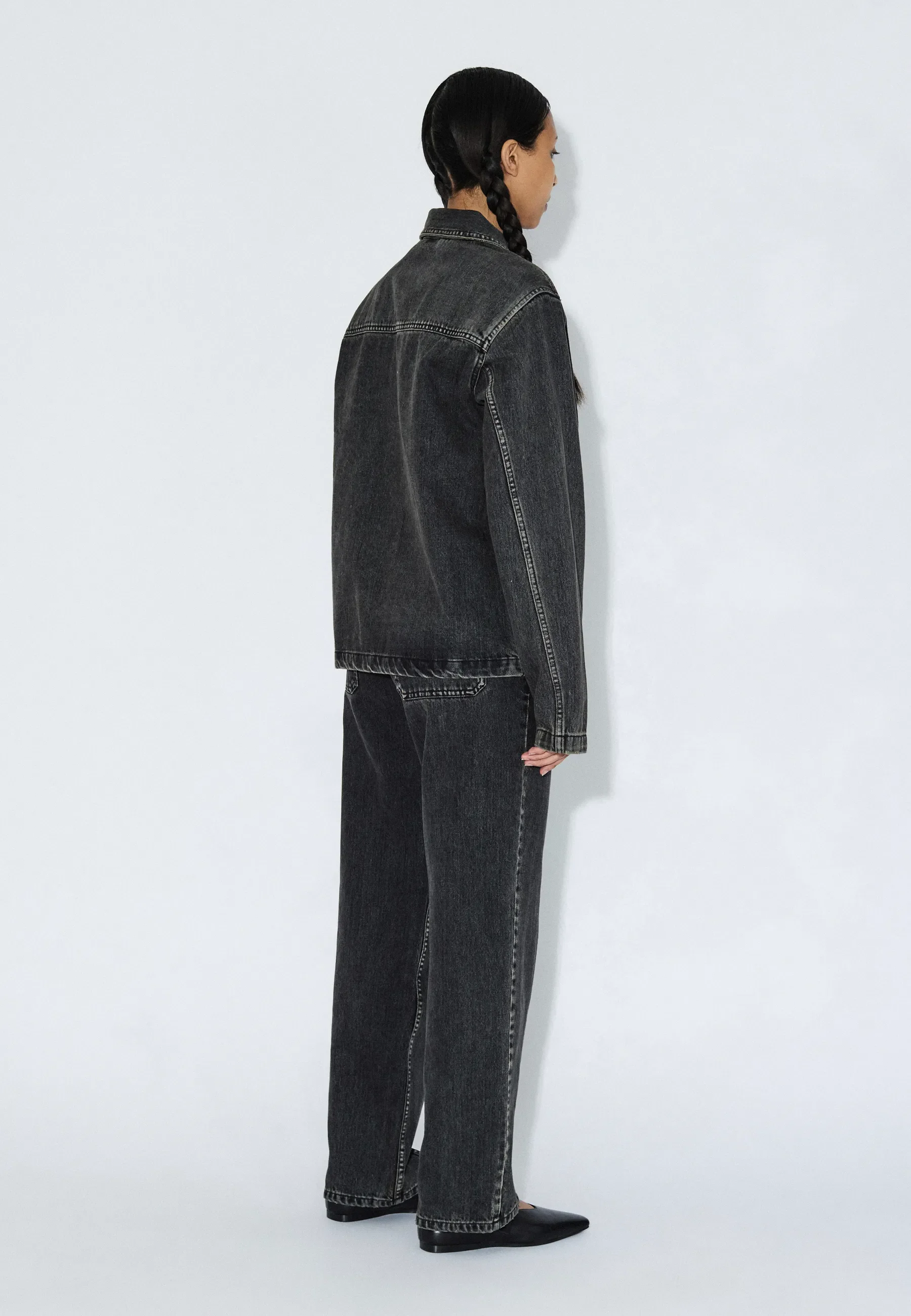 Evon Worker Jacket - Aged Black - Image 3