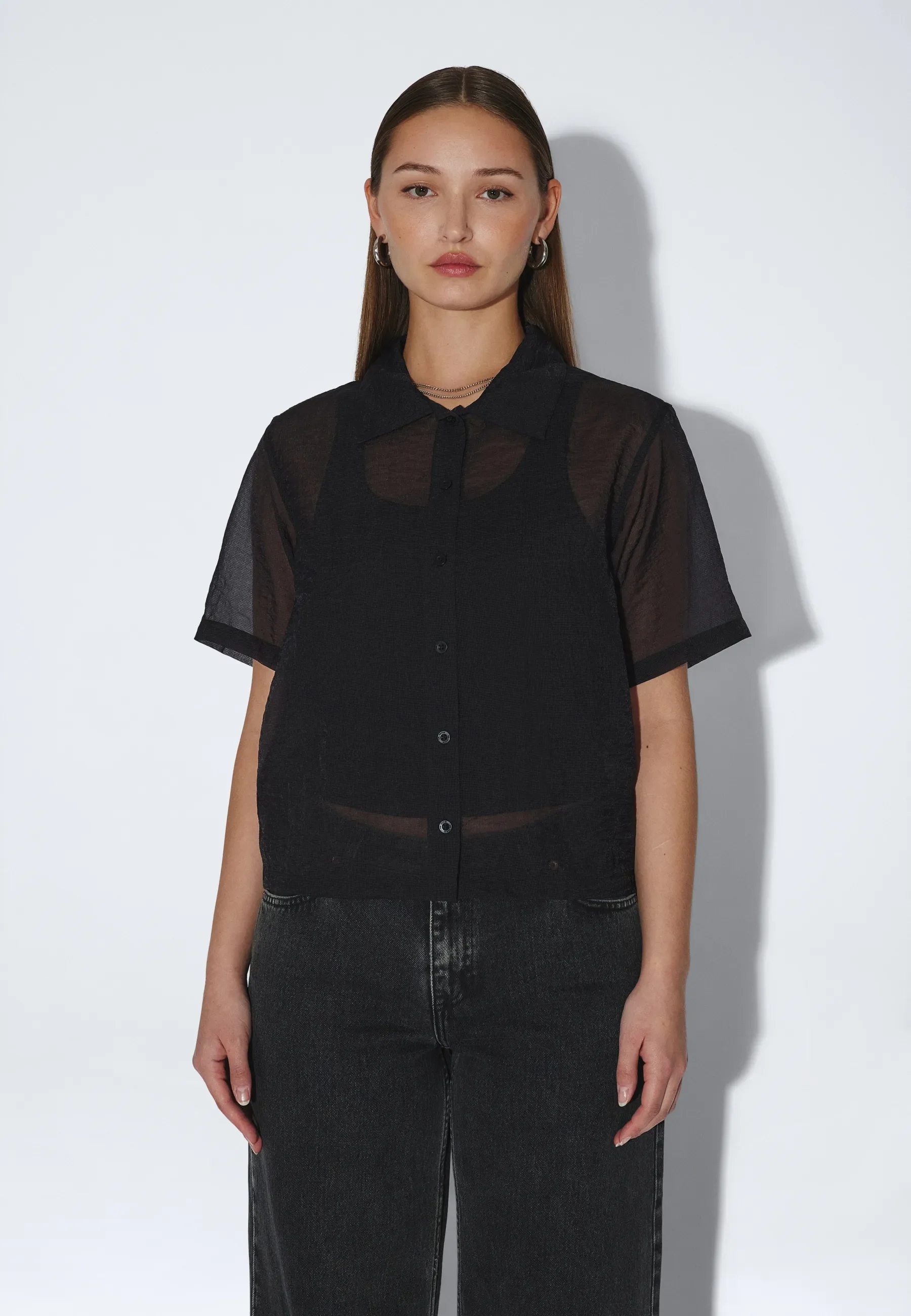 Hollow Shirt - Black - Image 6