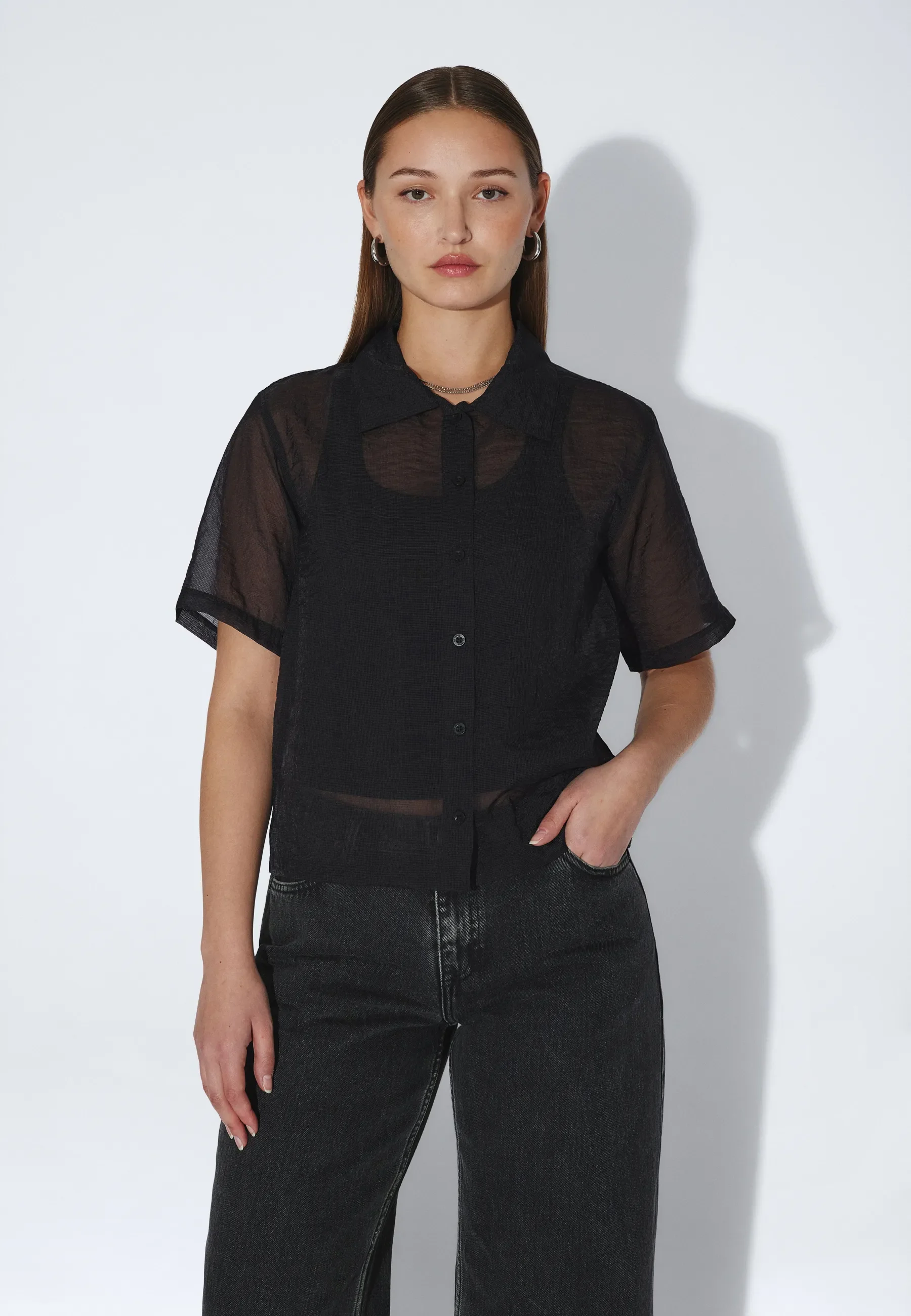 Hollow Shirt - Black - Image 7