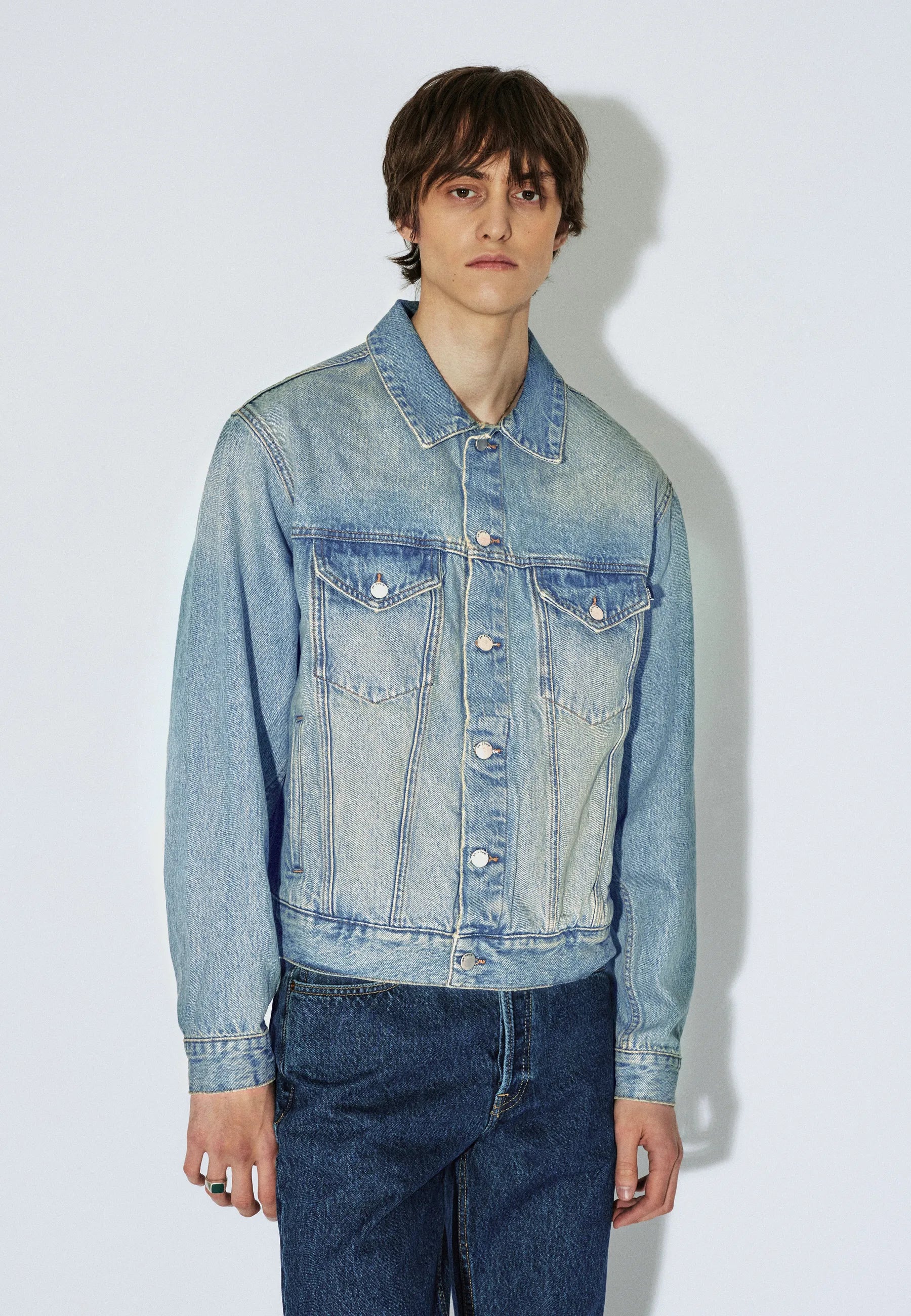 Joey Trucker Jacket - Stream Sky Aged - Image 10