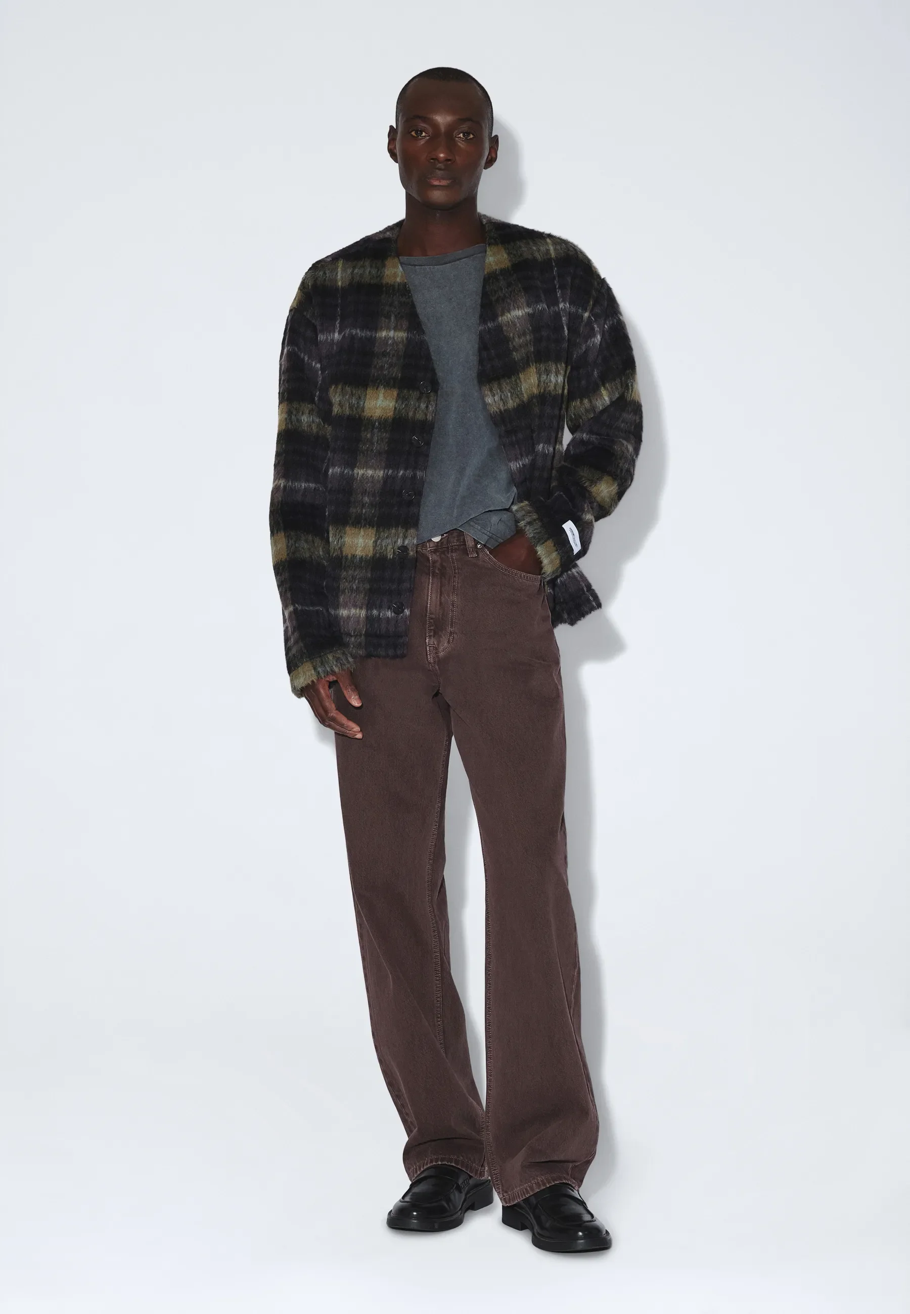 Julian Cardigan - Black Olive Check - Image 3
