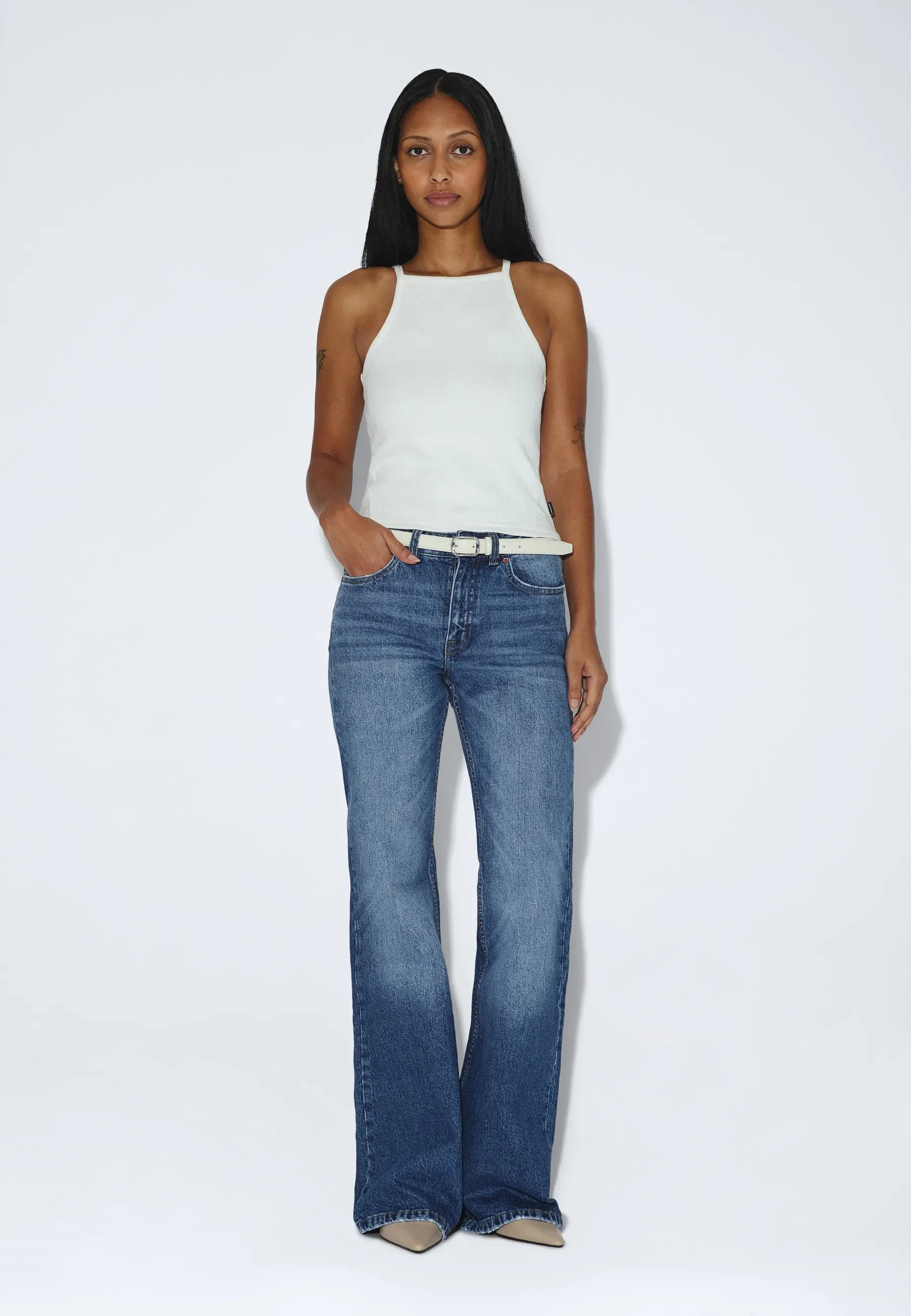 Liora Rib Top - Off White - Image 3