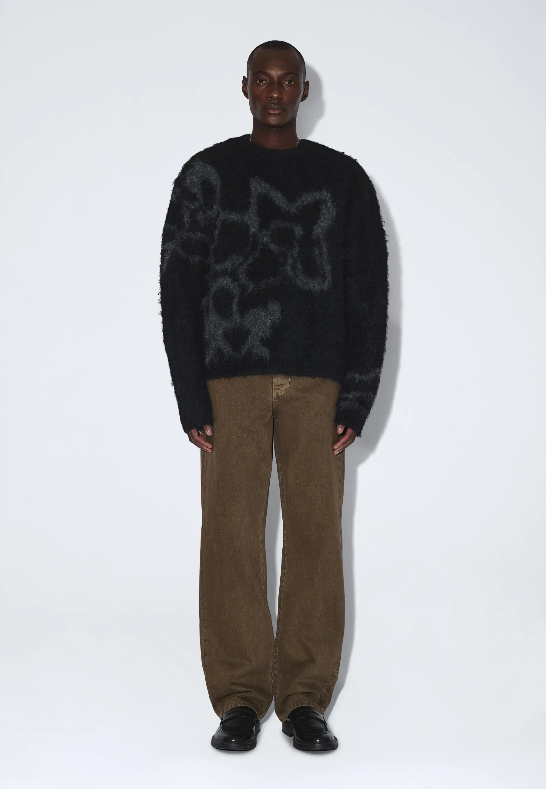 Mic Sweater - Black Grey Flower - Image 4