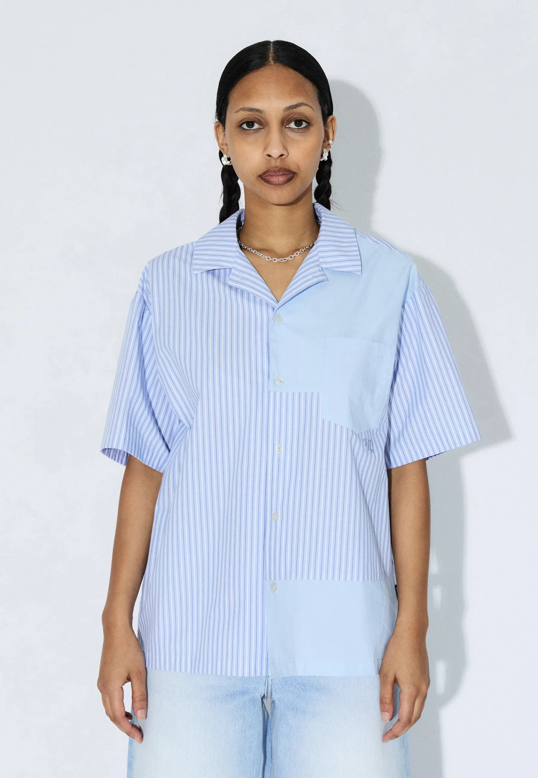 Mile Shirt - Lt Blue Stripe Mono - Image 5