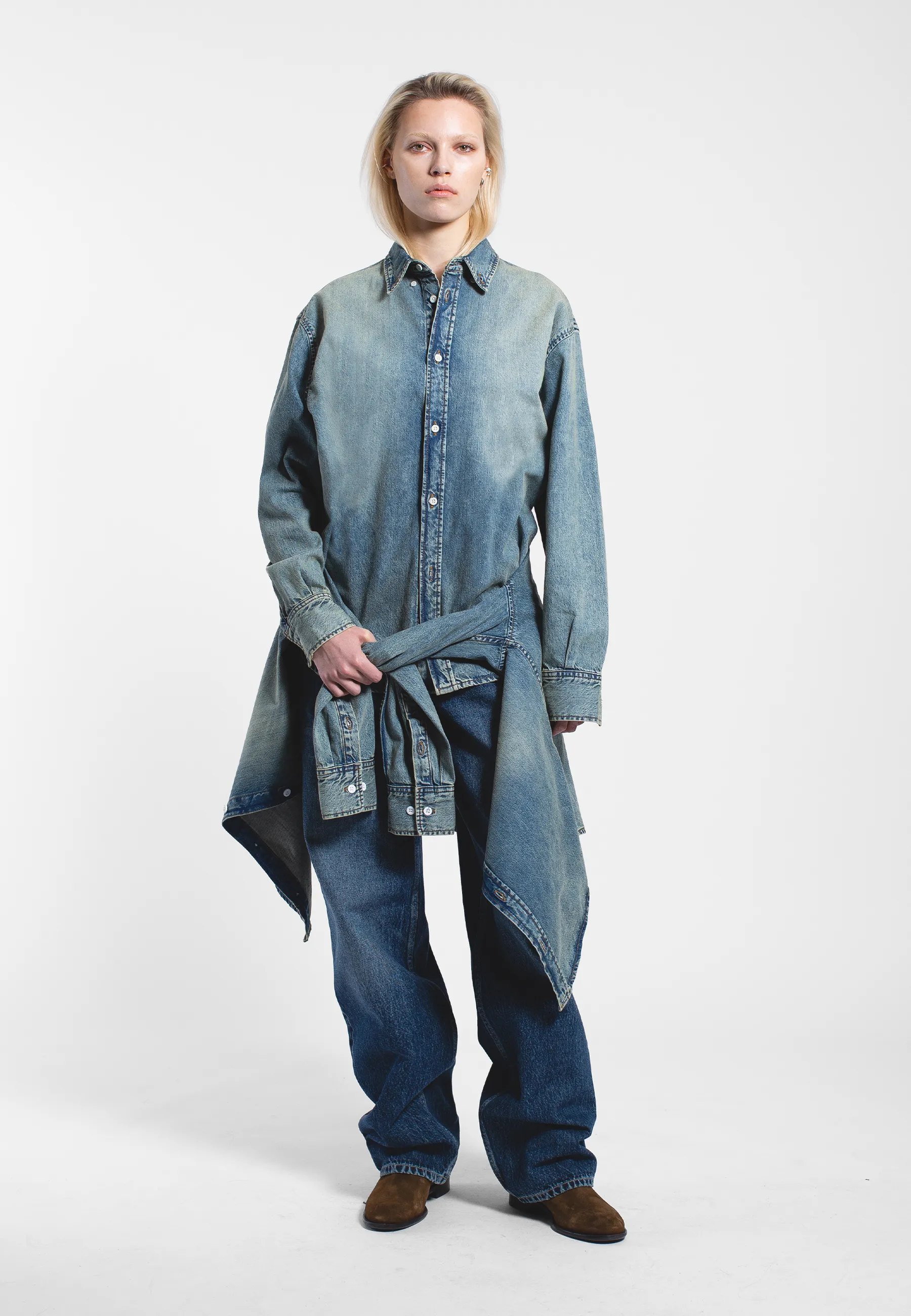 Ray Denim Shirt - Stream Sky Aged - Image 11