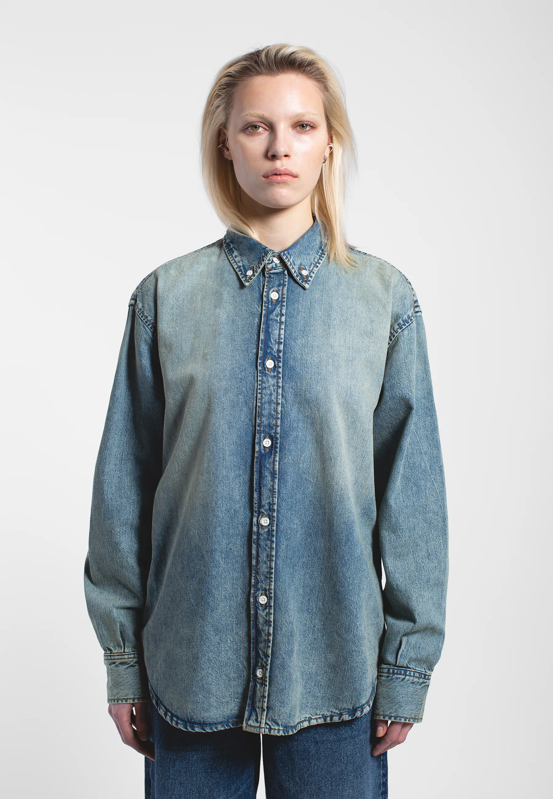 Ray Denim Shirt - Stream Sky Aged - Image 4