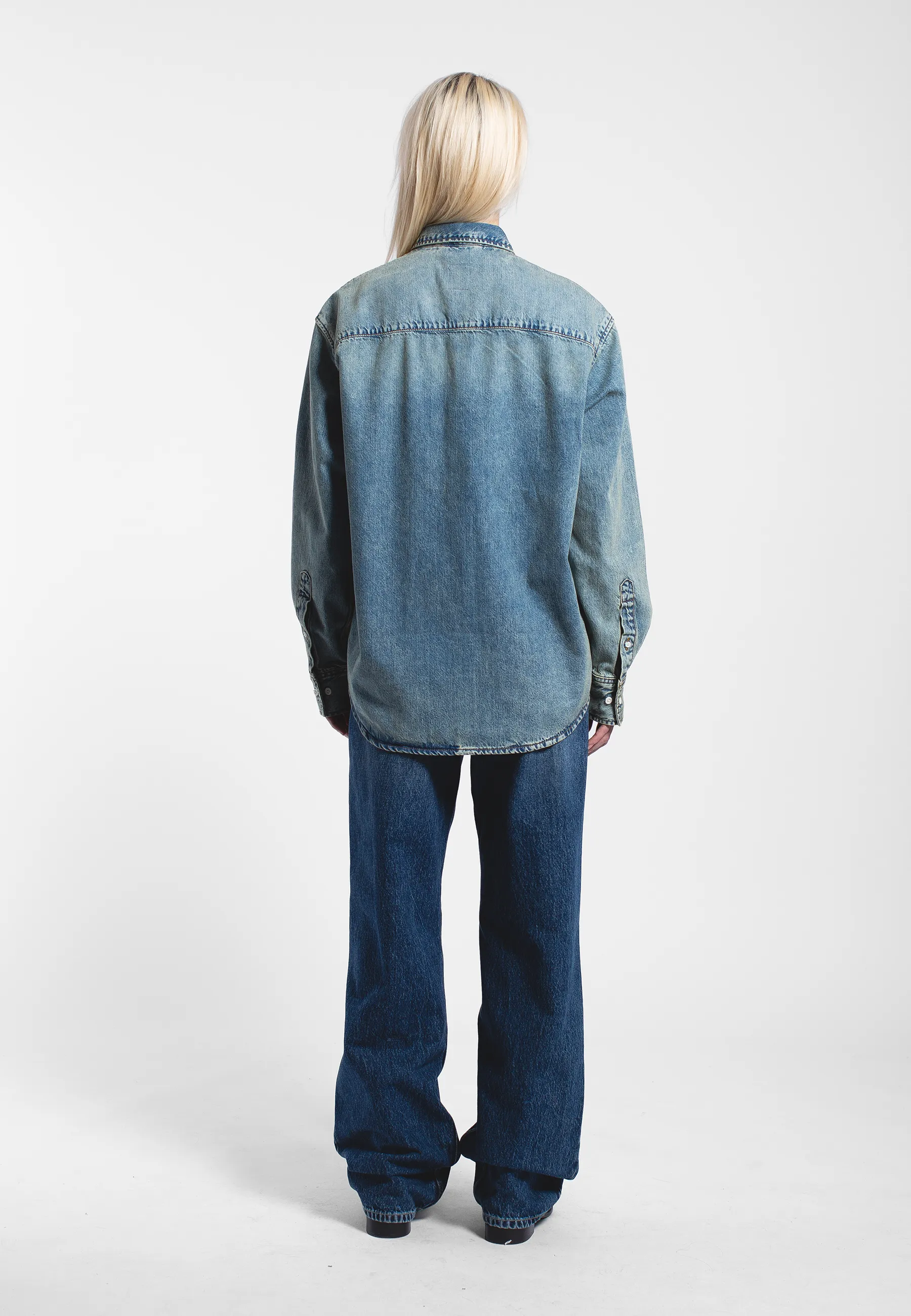 Ray Denim Shirt - Stream Sky Aged - Image 9