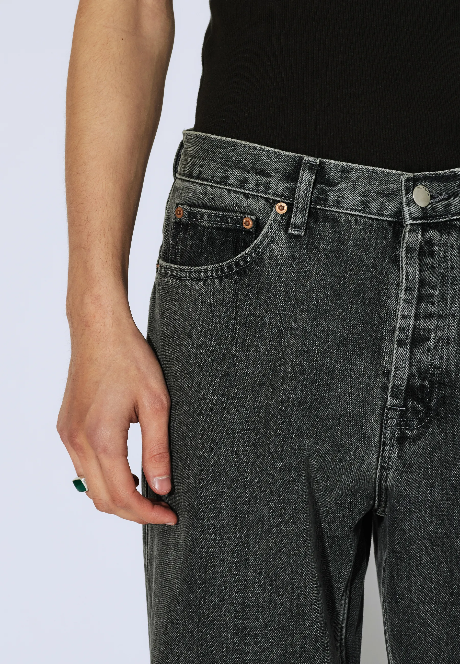 Rift Wide Bootcut - Mid Grey Retro - Image 6
