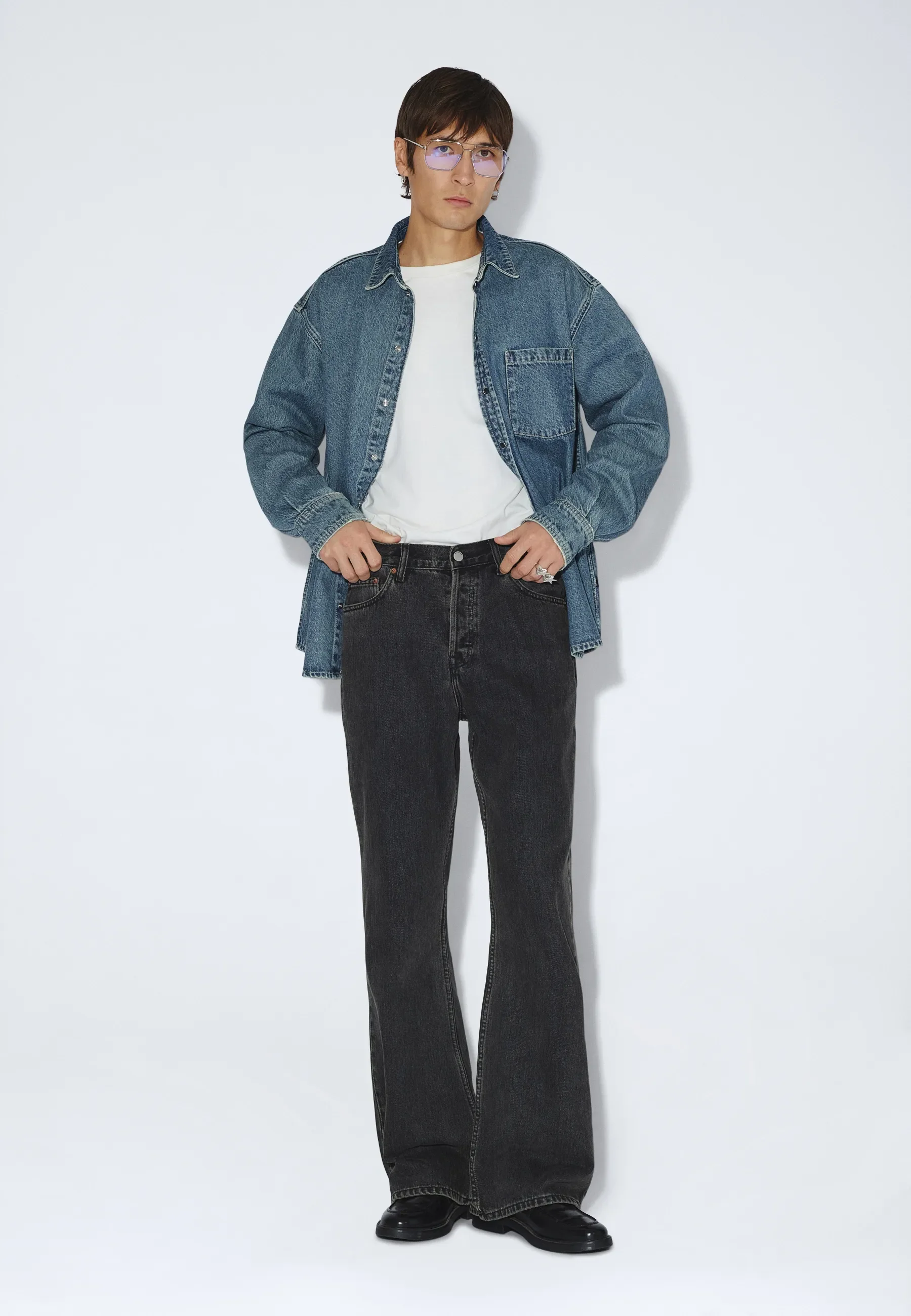Rift Wide Bootcut - Aged Black - Image 3