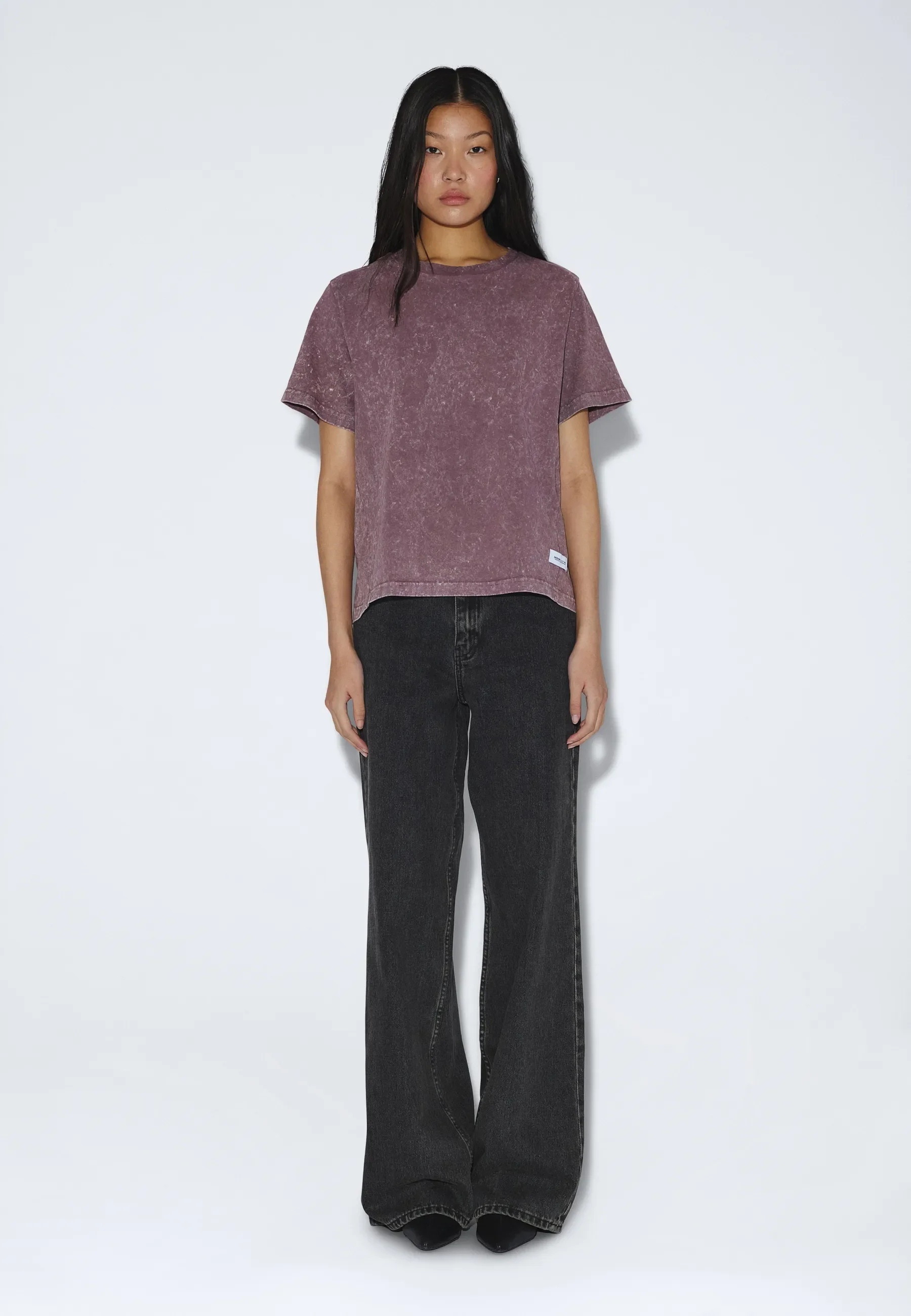 Talia Seam Tee - Aubergine Tie Dye - Image 2