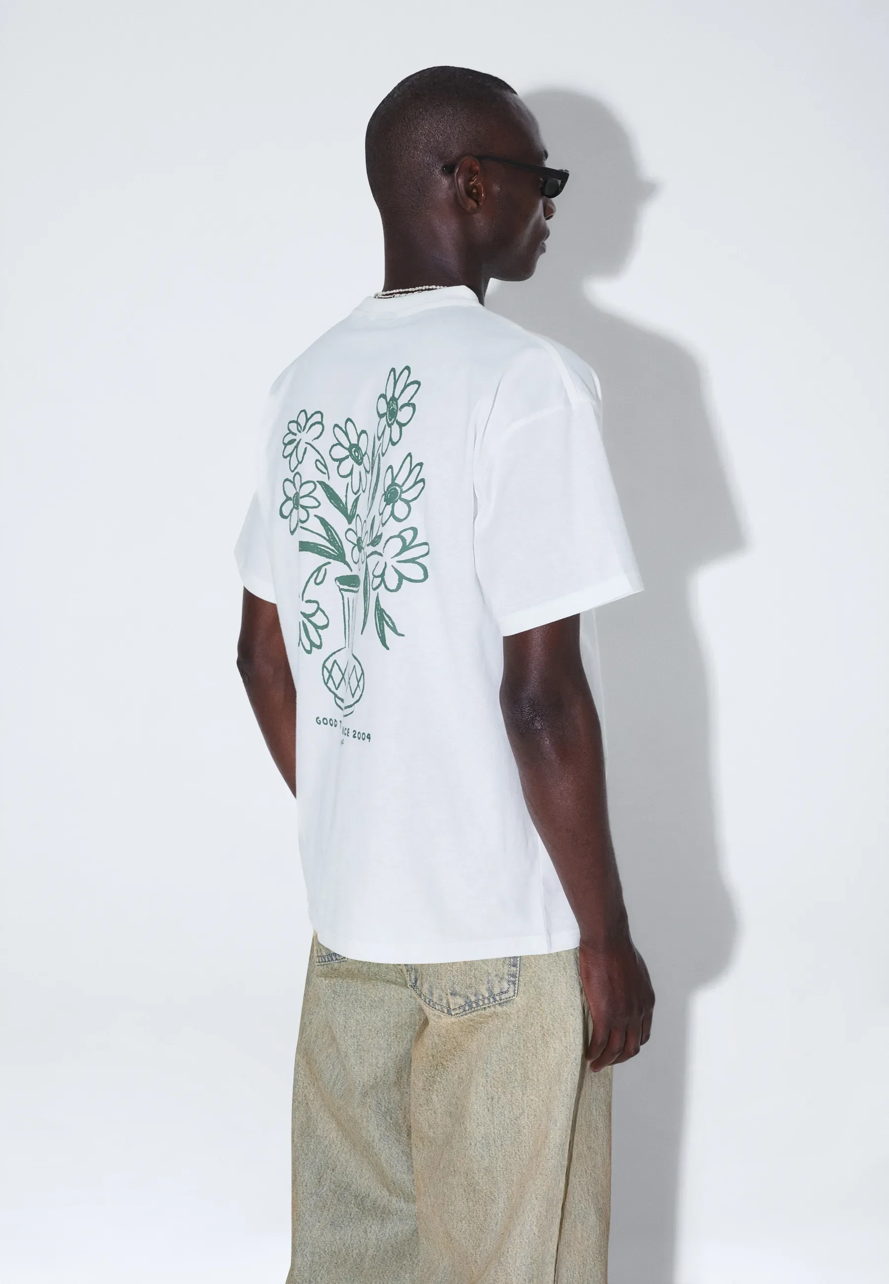 Trooper Tee - Off White Flower - Image 8