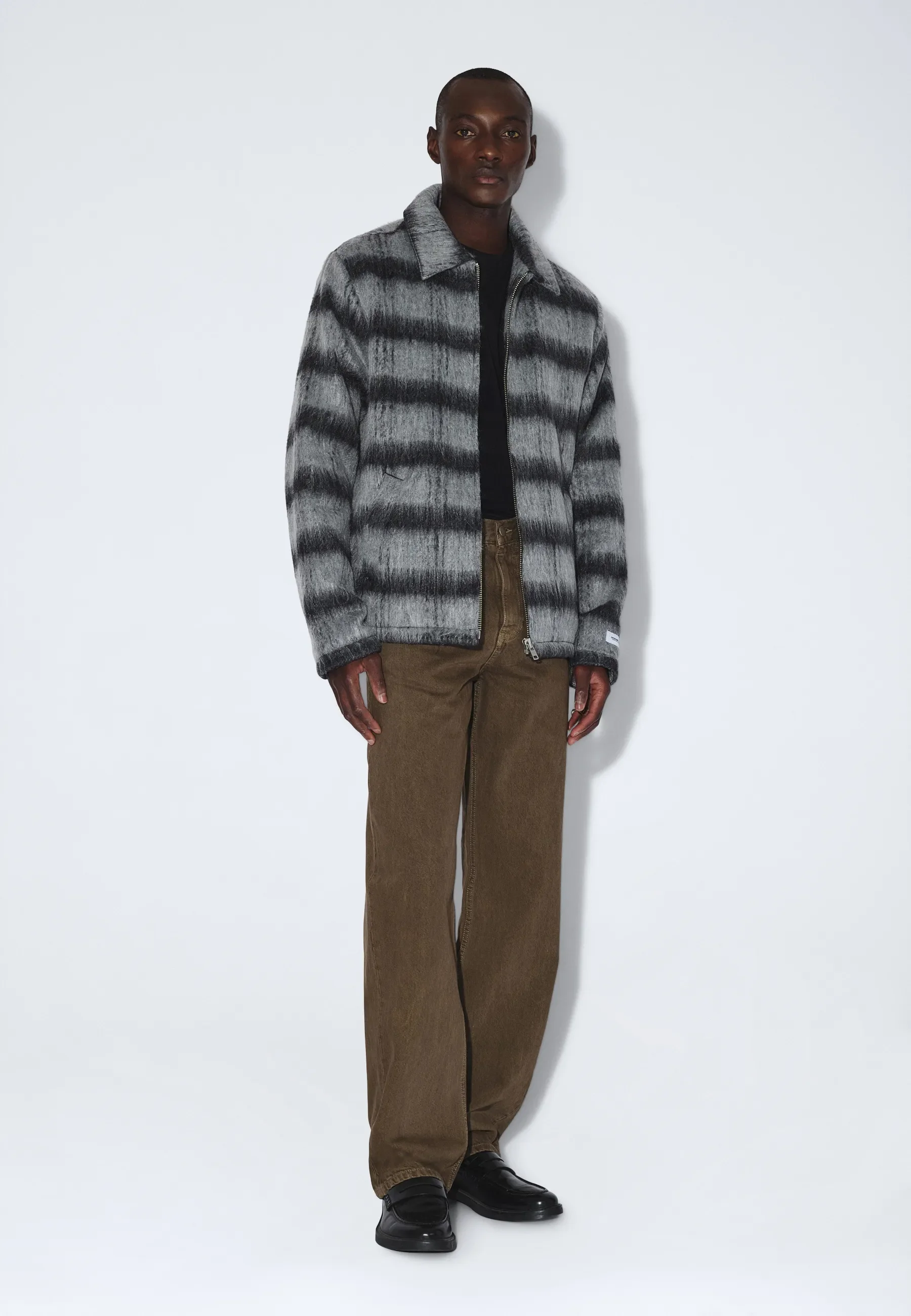 Warren Zip Jacket - Black Grey Check