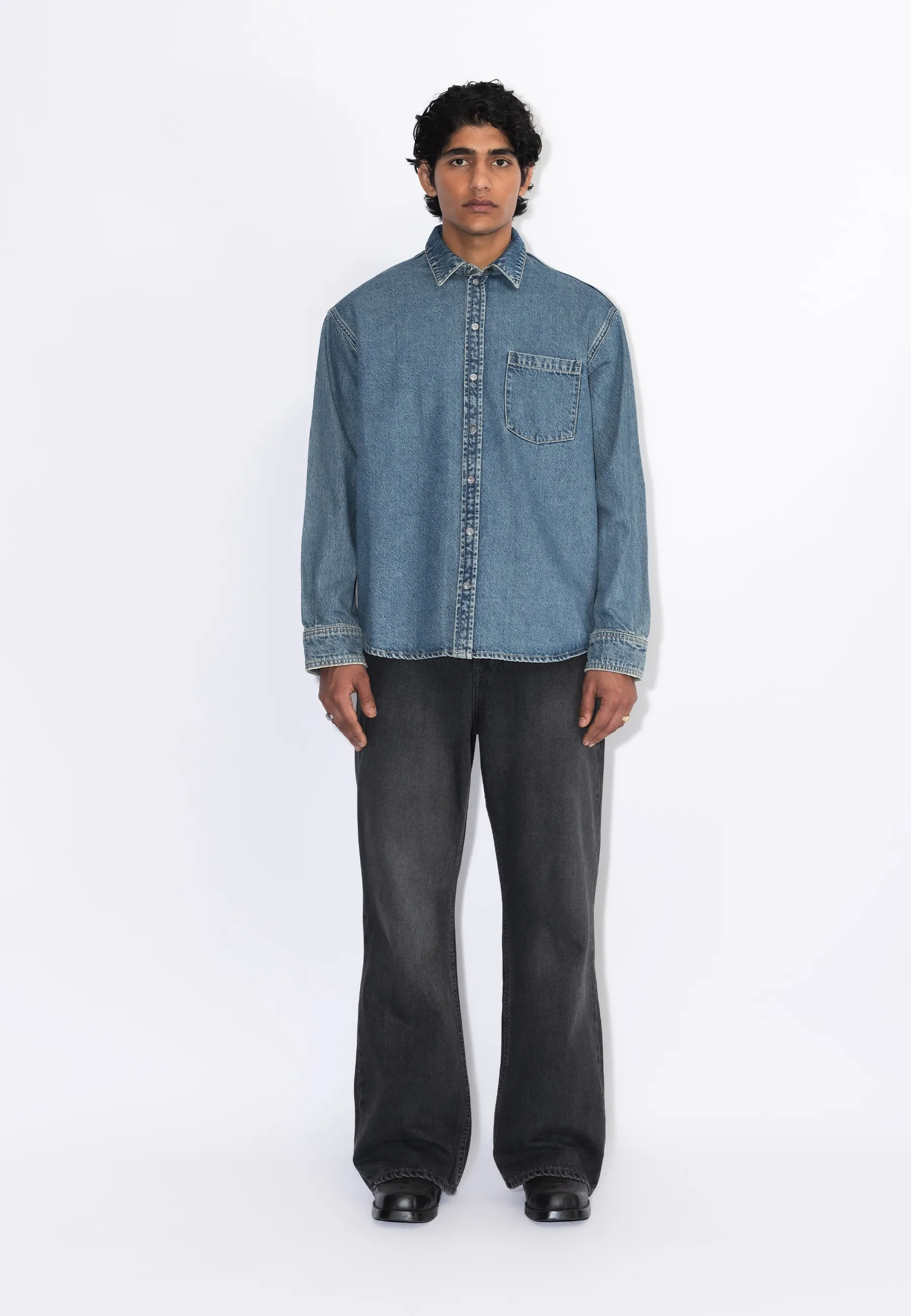 Wes Denim Shirt - Drift Sky Retro - Image 3