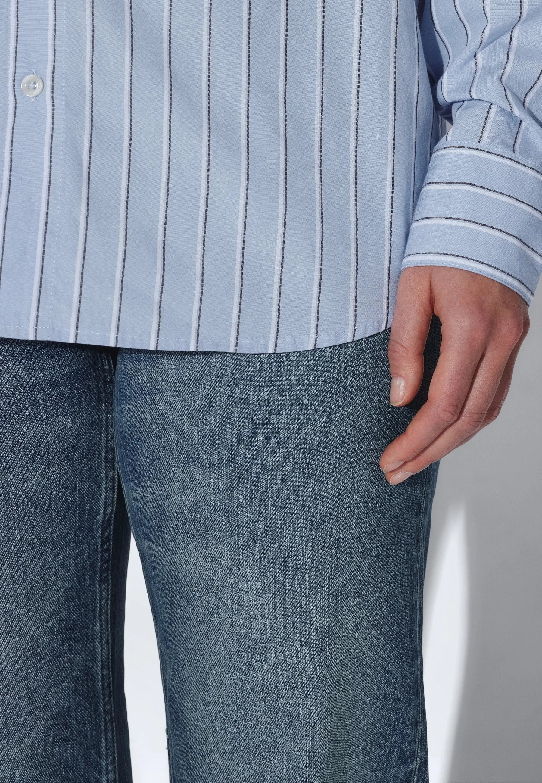 Wes Shirt - Blue Stripe - Image 19