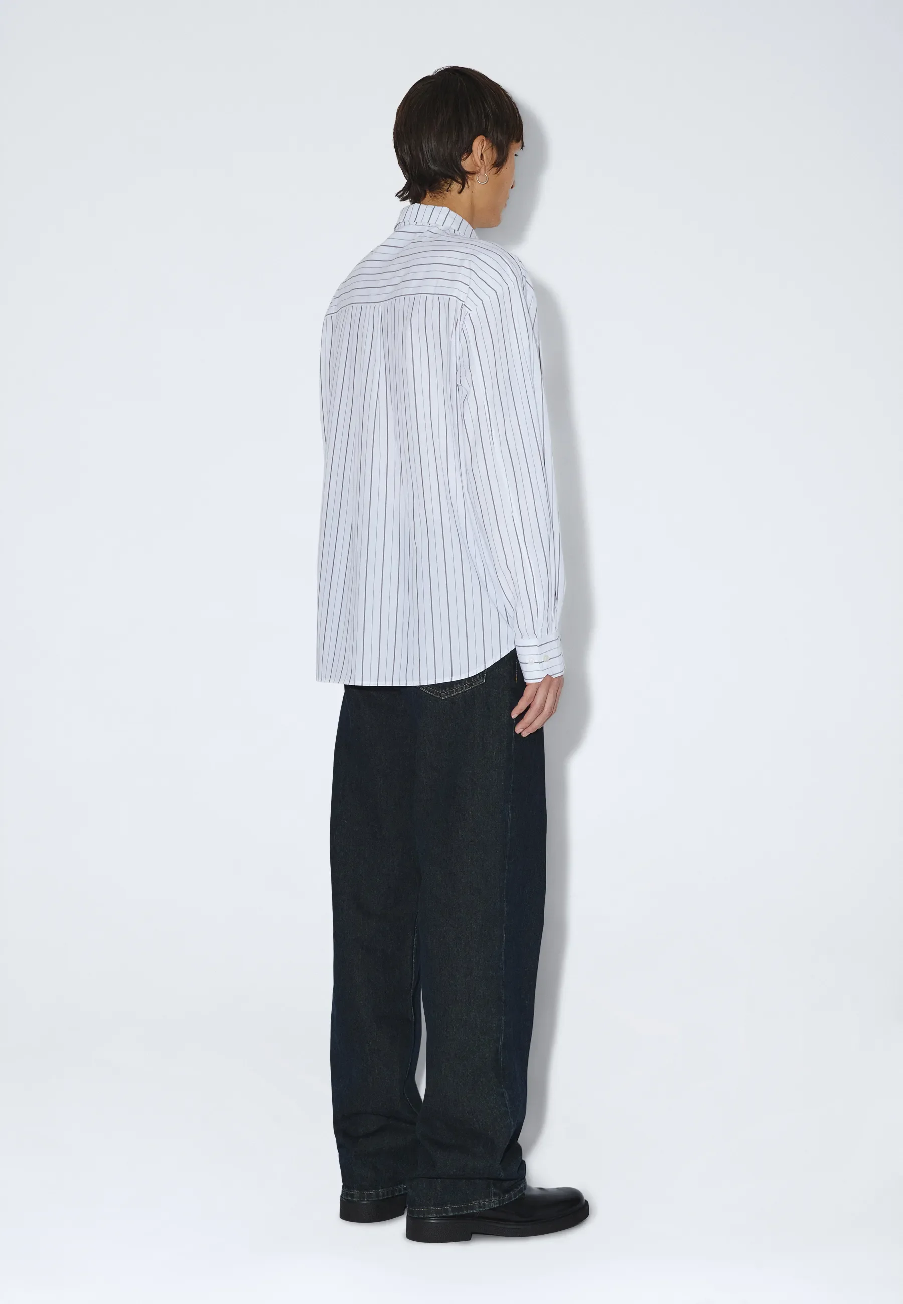 Wes Shirt - Ecru Tan Stripe - Image 7