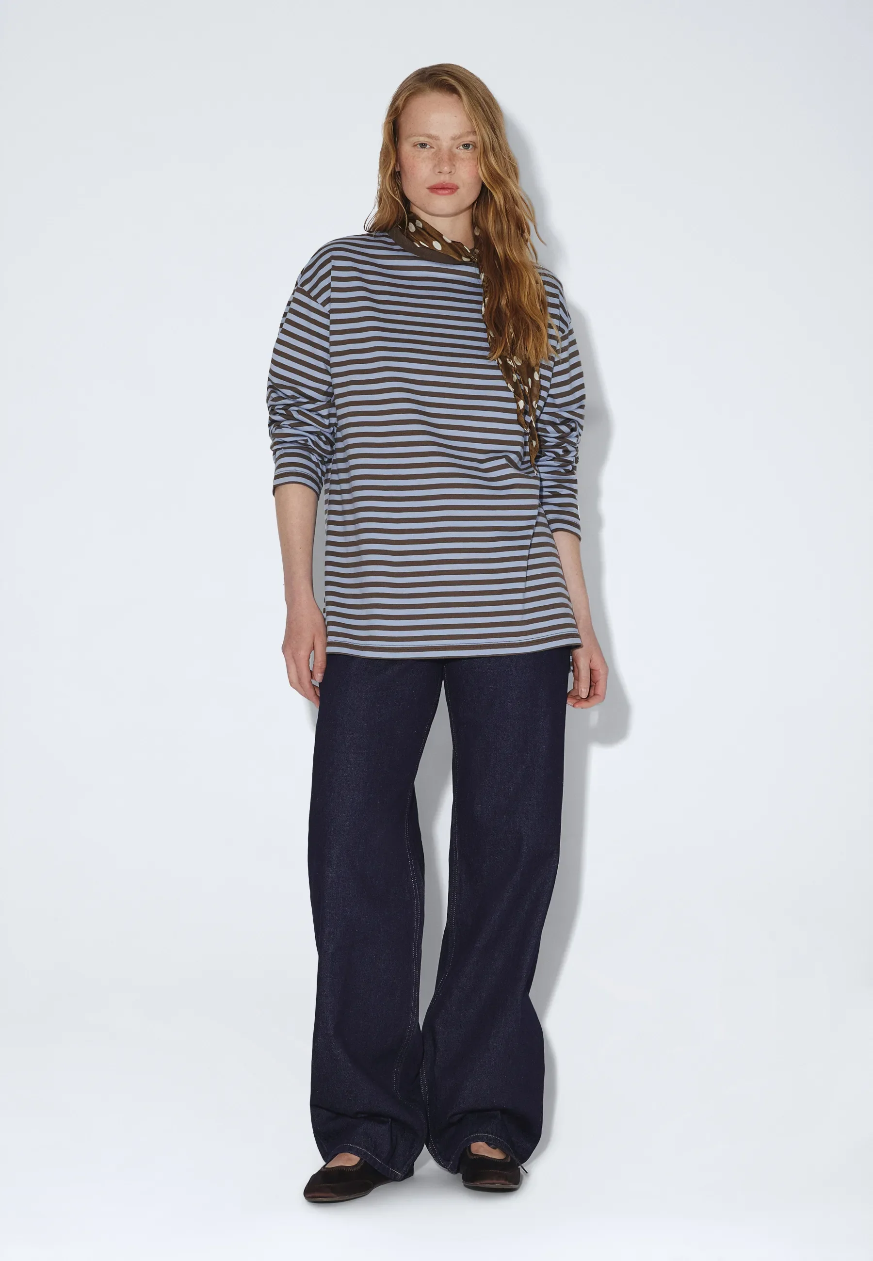 Wesley Longsleeve - Brown Blue Stripe - Image 6