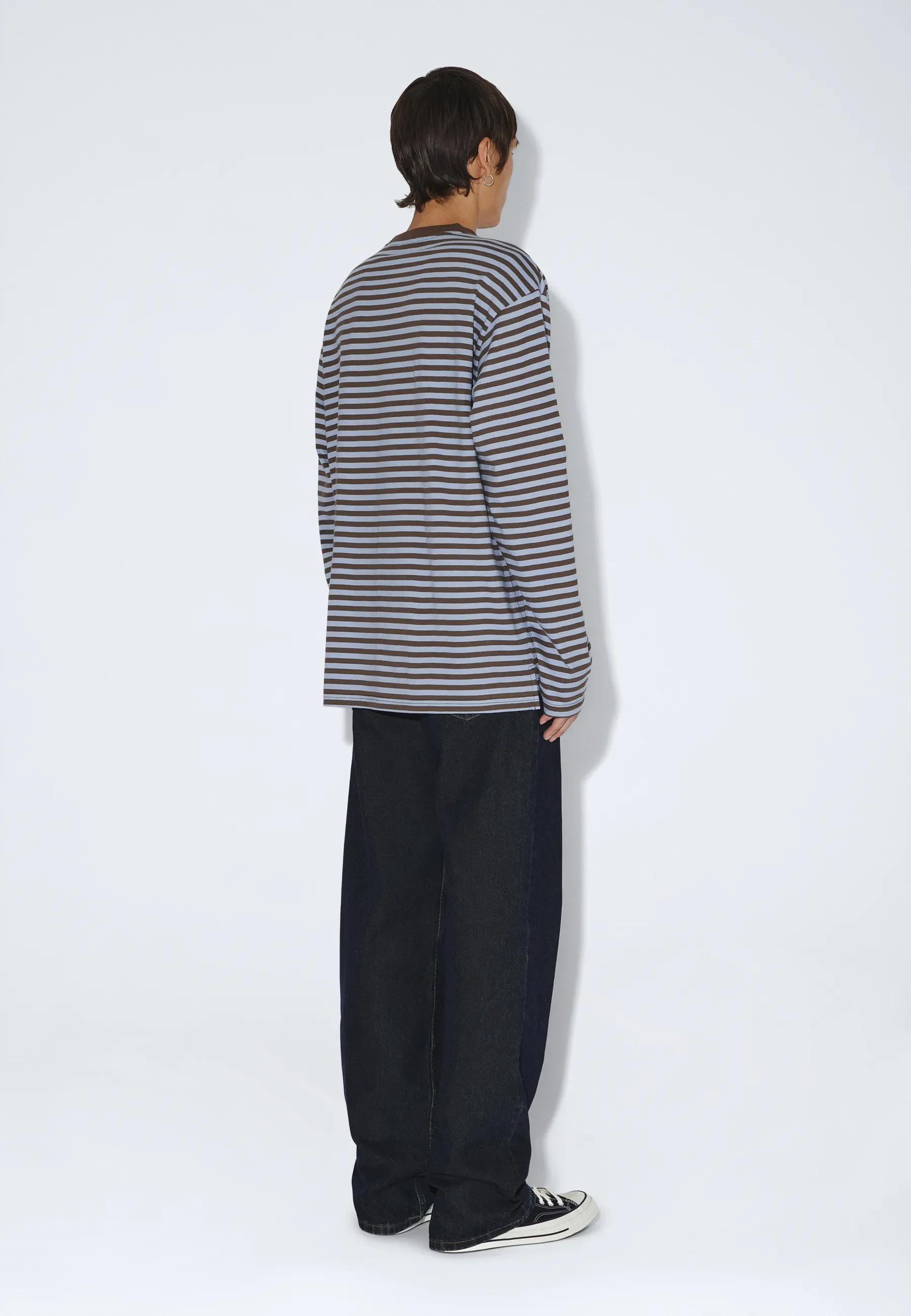 Wesley Longsleeve - Brown Blue Stripe - Image 8